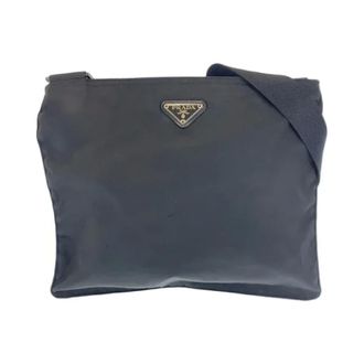 Prada Pre-owned Cross Body Bags, female, Black, Size: ONE SIZE Pre-owned Nylon shoulder-bags