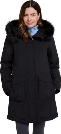 Mountain Warehouse Aurora Womens Down Jacket - Waterproof & Breathable Ladies Puffer Coat with Taped Seams & Down Proof Lining - For Spring Summer, Camping Black Womens 