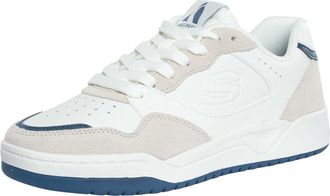Skechers Mens Koopa Volley Low Lifestyle, White Leather, Suede/Duraleather/Mesh/N, 8 UK