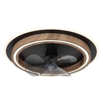 Netlighting Bozan Ceiling Fan Black 3 Blade LED Dimmable 2700-6500K Remote
