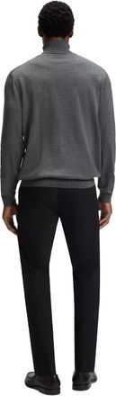HUGO BOSS Mens Musso-P Turtleneck Sweater Grey Clothing > Knitwear