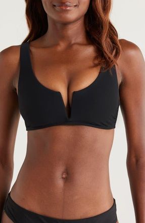 Bondi Born Verona Notched Bikini Top in Black at Nordstrom, Size X-Large