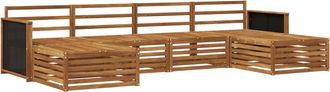 vidaXL Conjunto De Sof&aacute;s De Exterior 6 Uds. Madera De Acacia S&oacute;lida Vidaxl