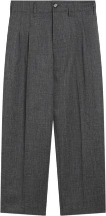 Ami Zuit Broek met 2 Plooi - Heren - Nette broeken - Grijs - 2XS - Wol - Broeken