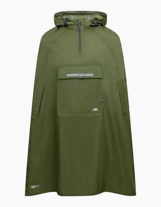 Trespass Mens Trespass Qikpac Unisex Hooded Waterproof Packaway Poncho - Green - Size: 38/Regular