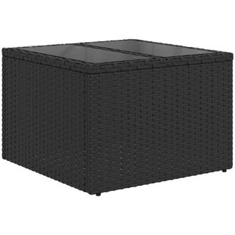 vidaXL Vidaxl - Conjunto De Sof&aacute; De Jard&iacute;n 8 Pcs Negro, Crema 55 X 55 X 37 Cm