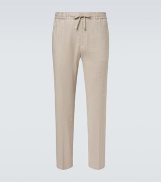 Etro Linen-blend sweatpants