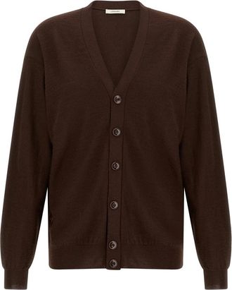 Christophe Lemaire Relaxed Twisted Cardigan - Dames - Vesten - Bruin - S - Wol - Truien & Vesten