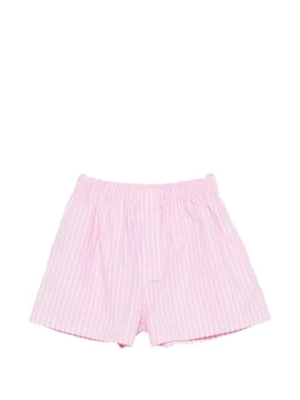 Balenciaga Womens Striped Cotton Shorts