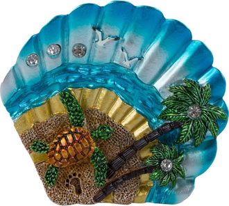 Beachcombers Beach Scene Scallop Magnet in Blue at Nordstrom
