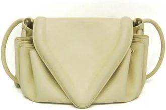 Bottega Veneta Tweedehands leren schoudertassen - Dames - Vintage Schoudertas - Beige - ONE Size - Leer - Vintage
