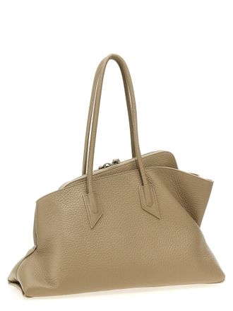 The Attico Womens Beige Calfskin Shoulder Bag