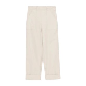 Max Mara Cropped broek - Dames - Broeken - Beige - Maat: XS Katoen