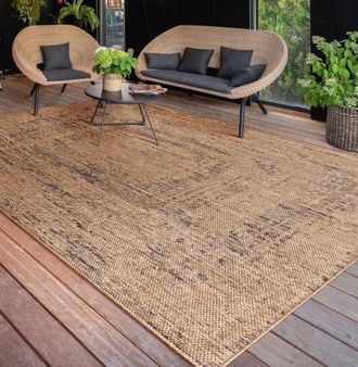 Paco Home Paco Home Alfombra Cocina Exterior Terraza Jardin Lavar En La Lavadora Motivo Boho Chic 200x280 Cm, Beige 4