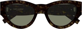 Saint Laurent Tortoiseshell Cat-Eye Sunglasses - Brown