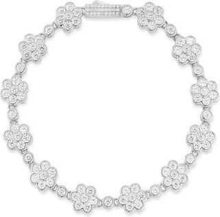 Glaze Jewelry Flower Tennis Bracelet in Silver at Nordstrom Rack