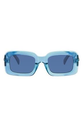 Kurt Geiger 49mm Rectangular Sunglasses in Teal-Purple Crystal Bi-Layer at Nordstrom Rack