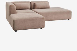 Sklum Sklum - Sof&aacute; Modular Esquinero De 2 Piezas Con Div&aacute;n Derecho Y Puff Fogler