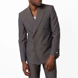 Burberry Double-Breasted Wool Blazer, Brand Size 50R (US Size 40R)