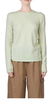 6397 Skinny Crewneck Sweater In Pale Mint