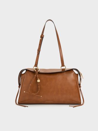 Charles & Keith Haylen Braided-Charm Shoulder Bag