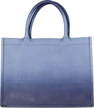 Dior Blue Calfskin Tote Bag