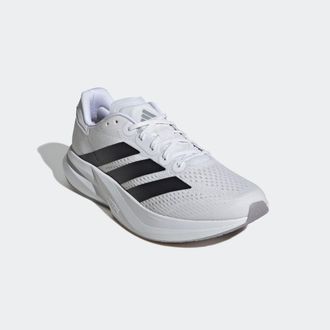adidas Laufschuh ADIDAS PERFORMANCE DURAMO SPEED 2, Herren, Gr. 46,5, cloud wei&szlig;, core schwarz, halo silber, Synthetik, Textil, Schuhe Laufschuh