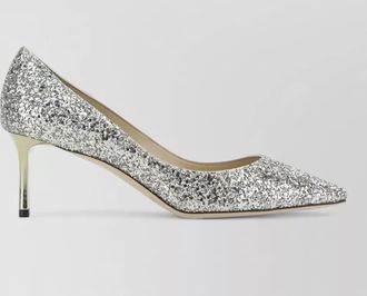 Jimmy Choo London glitter leather pumps