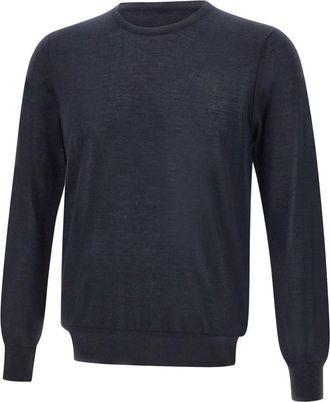KANGRA Kasjmier Zijde Navy Blauwe Trui - Heren - Cashmere truien - Blauw - L - Kasjmier - Truien & Vesten