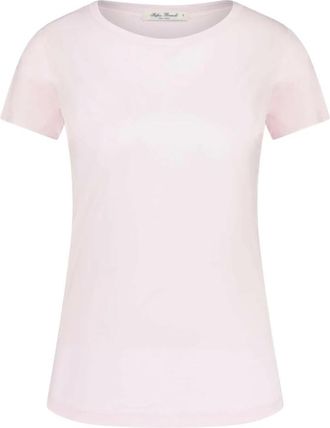 Stefan Brandt Katoenen T-shirt met ronde hals - Dames - T-shirts - Roze - XL - Katoen - Tops