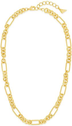 Sterling Forever Fianna Mixed Chain Link Necklace