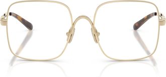 Miu Miu 0mu 51yv Square-Frame Gold Metal Sunglasses