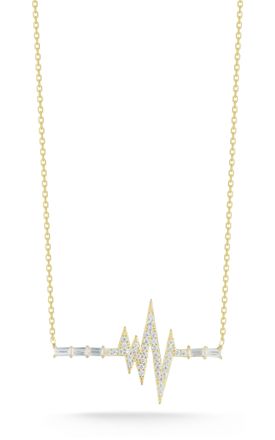 Glaze Jewelry Sterling Silver Heartbeat Necklace