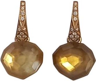 Stephen Webster 18ct Yellow Gold Citron & Diamond Earrings