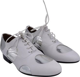 Marni Womens Leather Polka Dot Lace-Up Oxford (Authentic Pre-Loved)