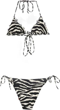 Ermanno Scervino Bikinis, female, Black, Size: XL Lace-Trim Bikini