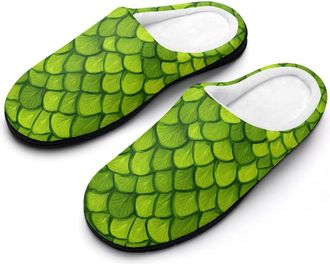 Generic Snakeskin Pattern Print Men Slippers Funny House Shoes Cotton Slipper for Indoor Outdoor