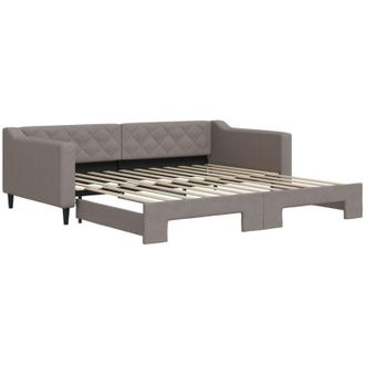 vidaXL Sof&aacute; Cama Nido Tela Gris Taupe 100x200 Cm Vidaxl