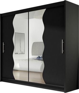 Mirjan24 Mobilier1 - Armario Closico 125, Negro, 215x180x57cm, Puertas De Armario: Correderas, N&uacute;mero De Estantes: 0