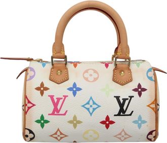 Louis Vuitton Speedy Mini Hl Handbag Monogram Multicolor White Canvas Bag (Pre-Owned)