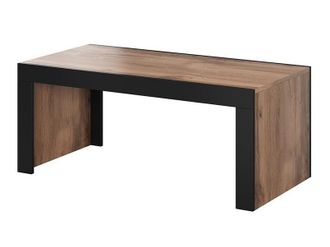 Mirjan24 Mobilier1 - Mesa De Centro Charlotte 146, Roble Wotan + Negro, 50x60x120cm, Di&aacute;metro: 0, Aglomerado Laminado, Angular