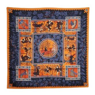 Herm&egrave;s Pre-owned Scarves, female, Multicolor, Size: ONE SIZE Pre-owned Musique des Dieux Silk Carre 90
