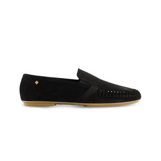 Rivieras Shoes Jazz Suede Slip-On Moccasin in Noir at Nordstrom, Size 46