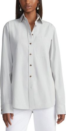 Lafayette 148 New York High Collar Pocket Shirt