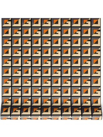 Gucci square G wallpaper - unisex - Paper - One Size - Orange