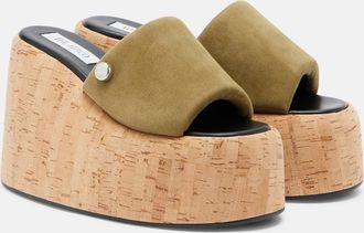 The Attico Mochi suede platform slides