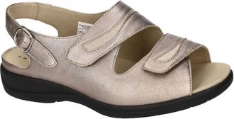 Solidus Lia Sandal - Dames - Sleehakken - Bruin - 36 1/2 EU - Wol - Schoenen
