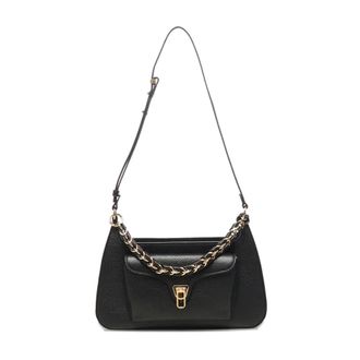 Coccinelle Shoulder Bags, female, Black, Size: ONE SIZE Shoulder Bag with Chain