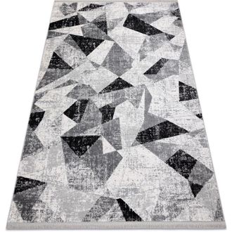 RugsX Rugsx - Alfombra Tuls Estructural, Franjas 51211 Moderna, Geom&eacute;trico Antracita Grey 140x190 Cm