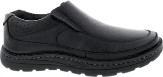 Drew Mens Bexley Ii Slip-On Shoes - Wide In Black Leather